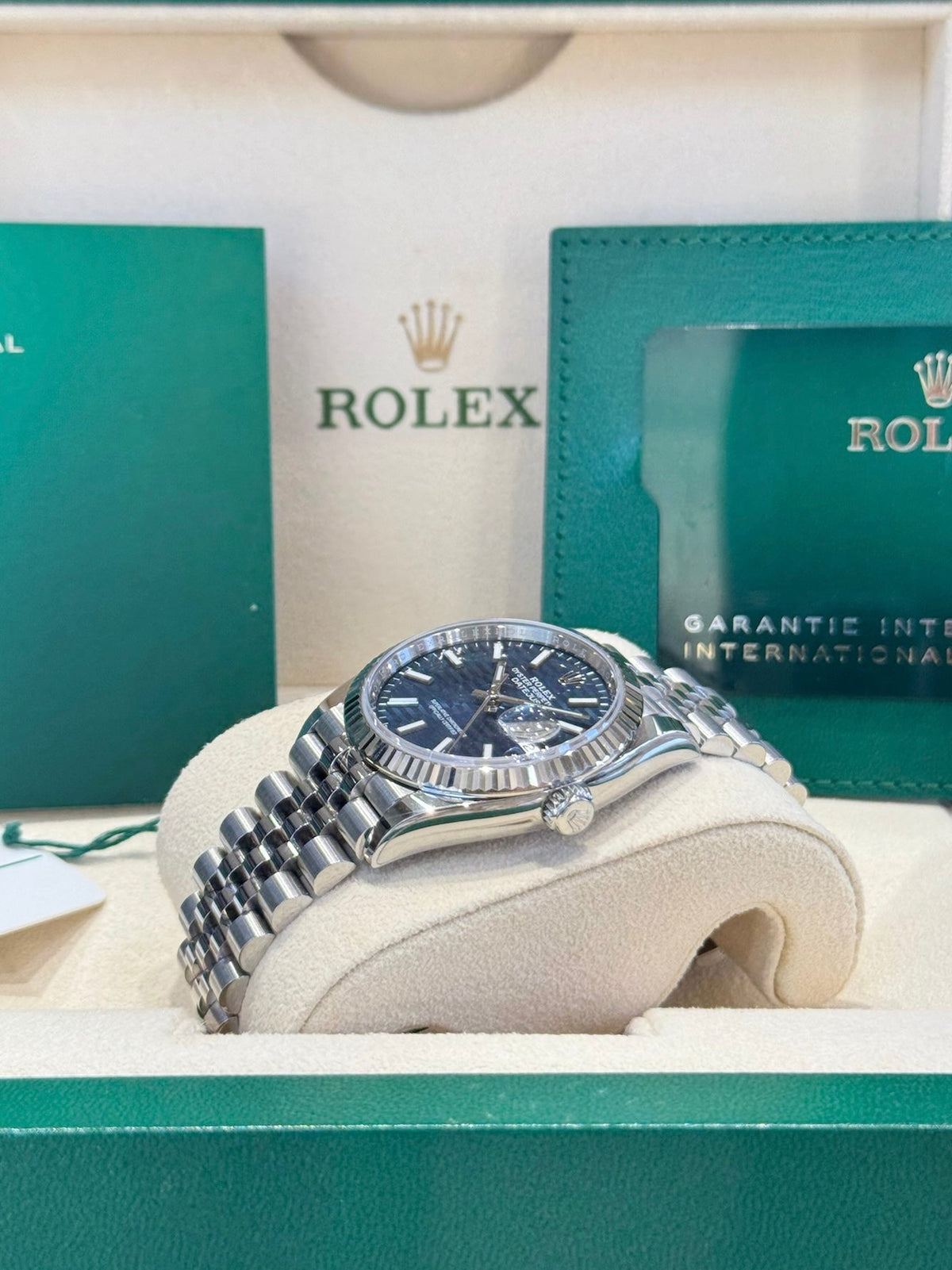 Rolex Datejust 36 126234 Blue Fluted Motif Dial Watch Rolex