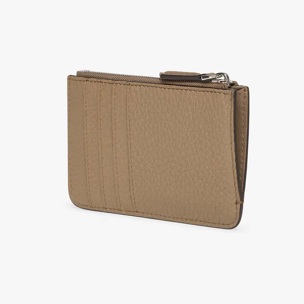 KEY CASE POUCH Beige Leather Pouch Fendi