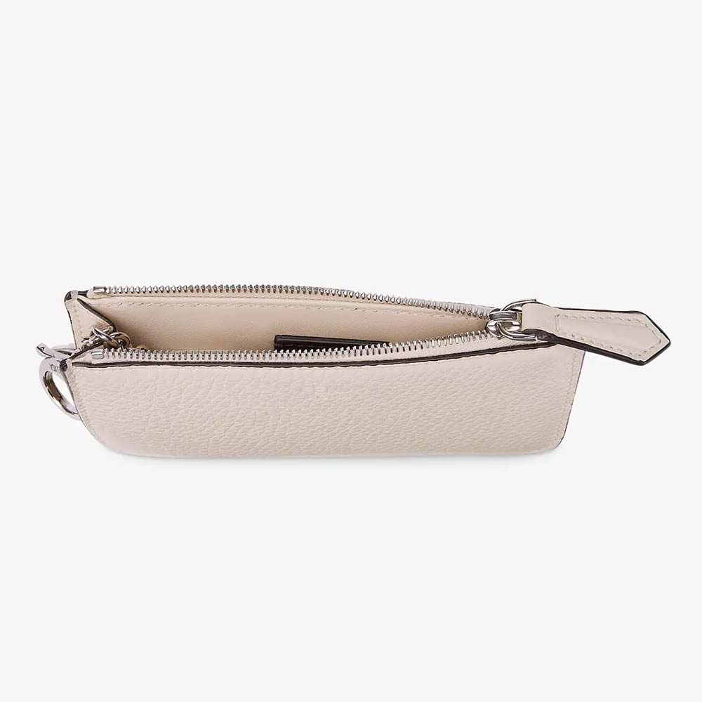 KEY CASE POUCH White Leather Pouch Fendi