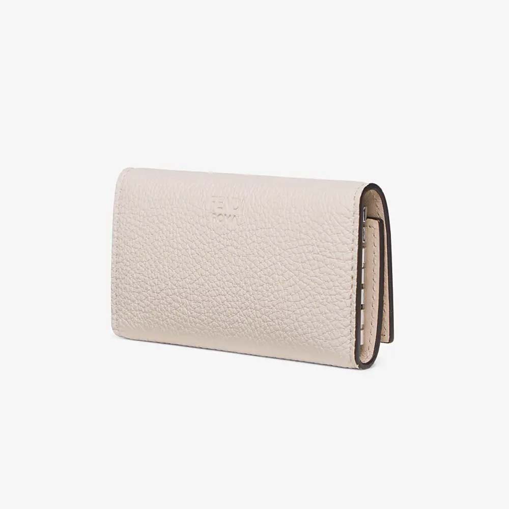 KEY CASE White Leather Key Case Fendi