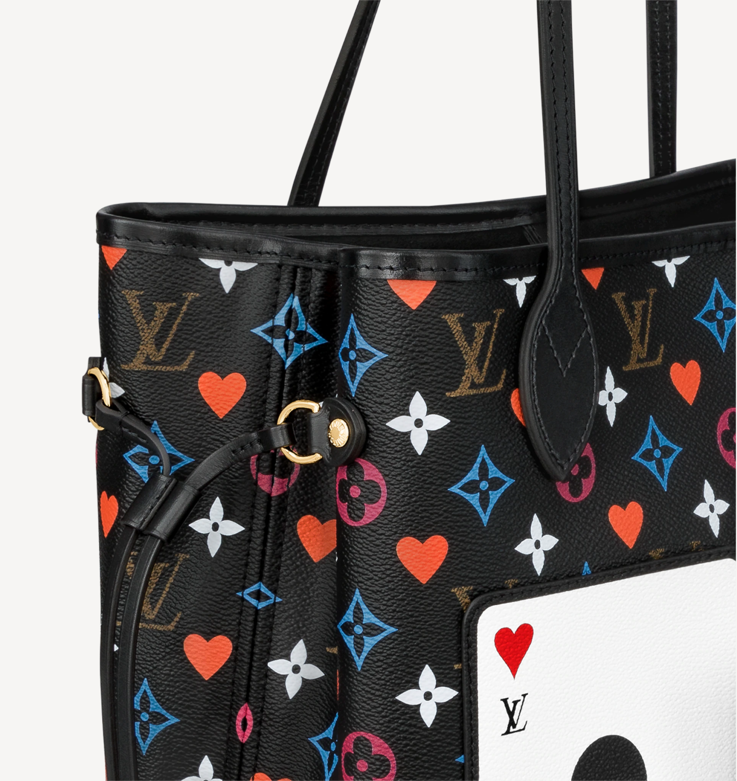 Louis Vuitton Neverfull MM Game On Monogram Canvas Black M57462