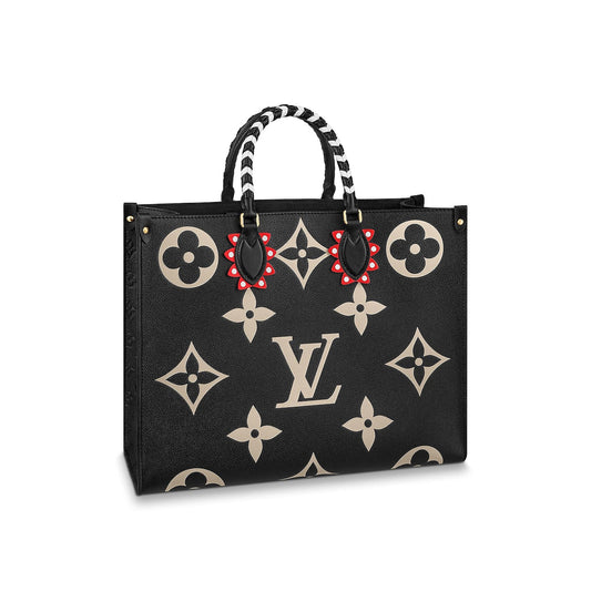 Louis Vuitton LV Crafty Onthego GM Monogram Giant Canvas M45373 Cream Red