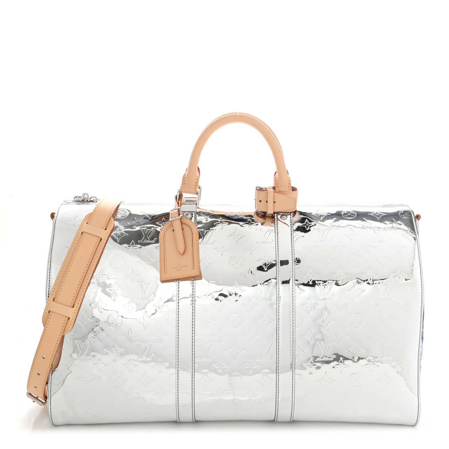 Louis Vuitton Keepall Bandoulière 50 Monogram Mirror Canvas Travel Bag M45886