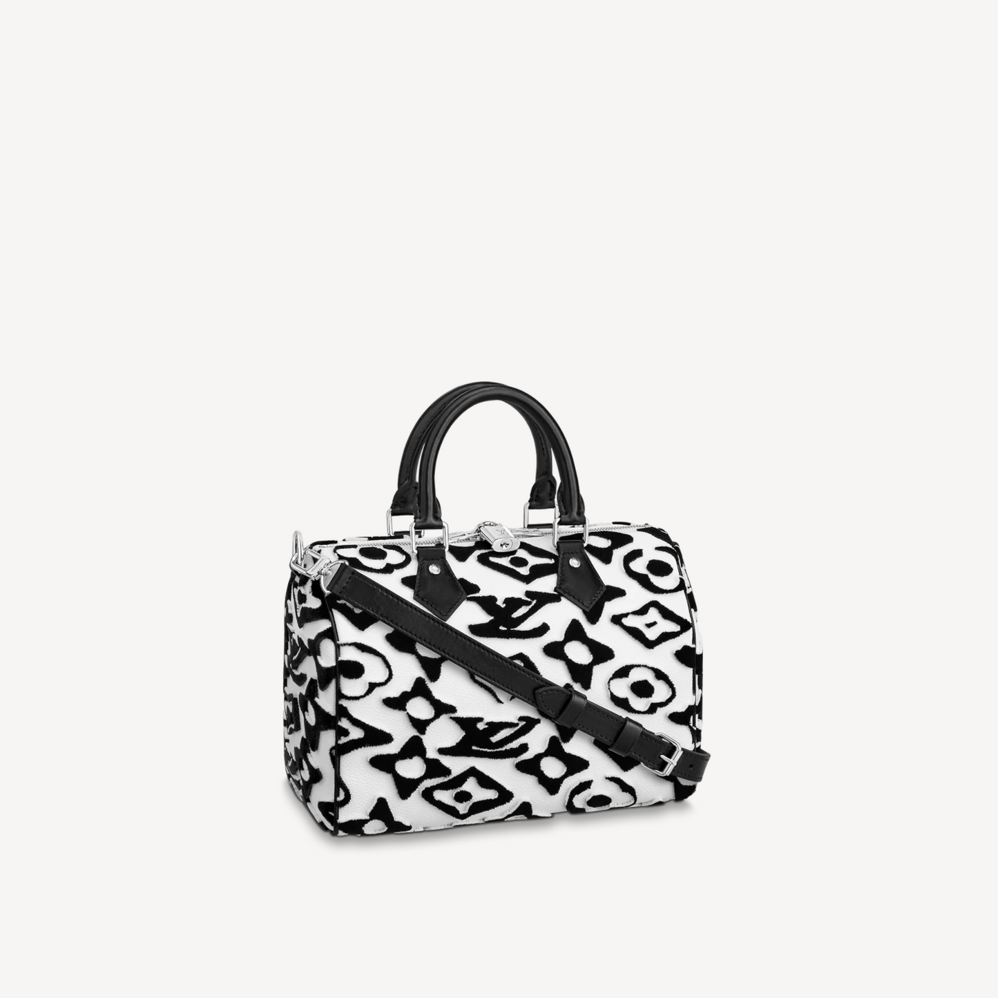 Louis Vuitton LV x UF Speedy Bandouliere 25 Tufted Monogram Canvas M45563 Black White