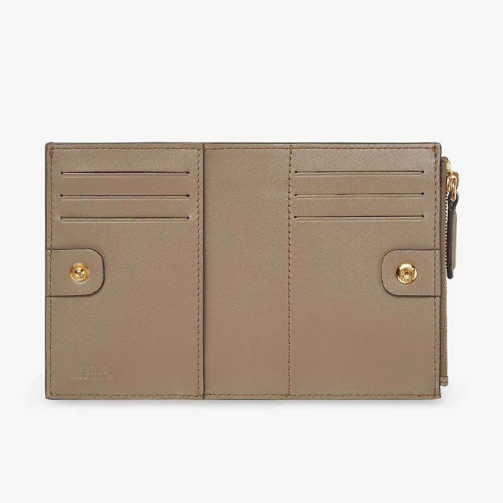 MEDIUM WALLET Grey Leather Wallet Fendi
