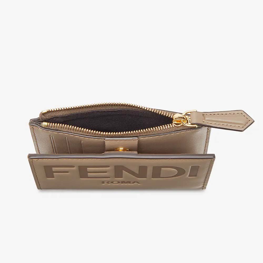 MEDIUM WALLET Grey Leather Wallet Fendi