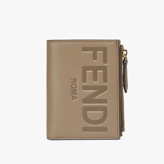 MEDIUM WALLET Grey Leather Wallet
