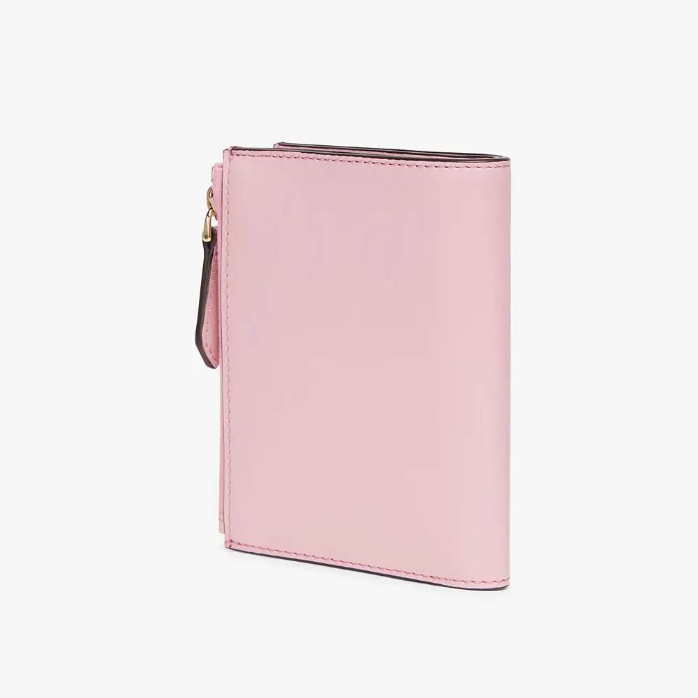 MEDIUM WALLET Pink Leather Wallet Fendi