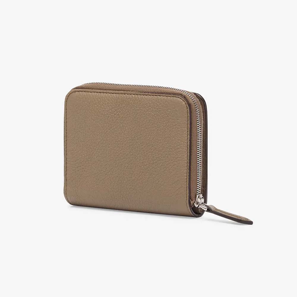 MEDIUM ZIP-AROUND Beige Leather Wallet Fendi
