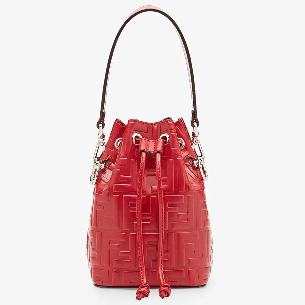 MON TRESOR Red Leather Mini Bag Fendi