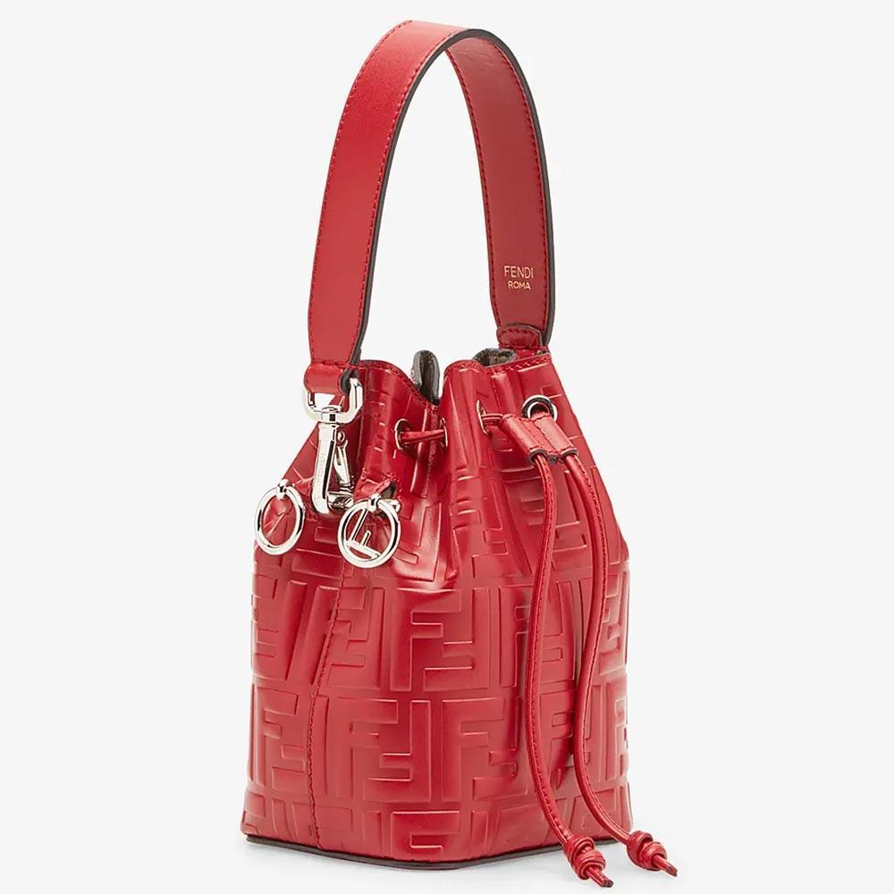 MON TRESOR Red Leather Mini Bag Fendi