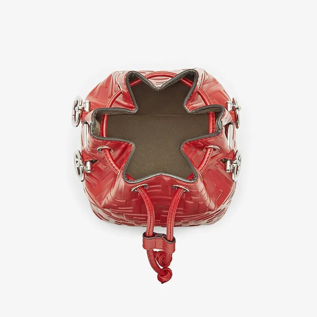 MON TRESOR Red Leather Mini Bag Fendi