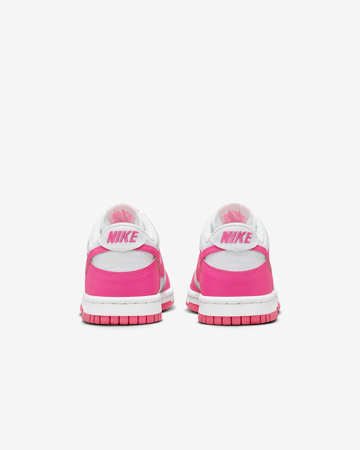 Nike Kids' Dunk Low Shoes - White / Laser Fuchsia Nike
