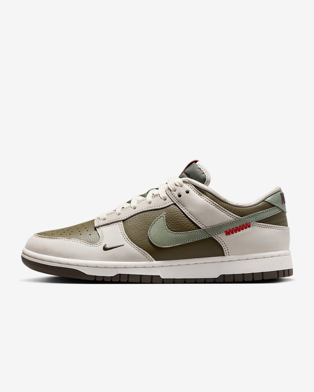 Nike Men's Dunk Low Retro Year Of The Snake Shoes - Medium Olive / Jade Horizon / Sail / Ironstone / University Red Nike