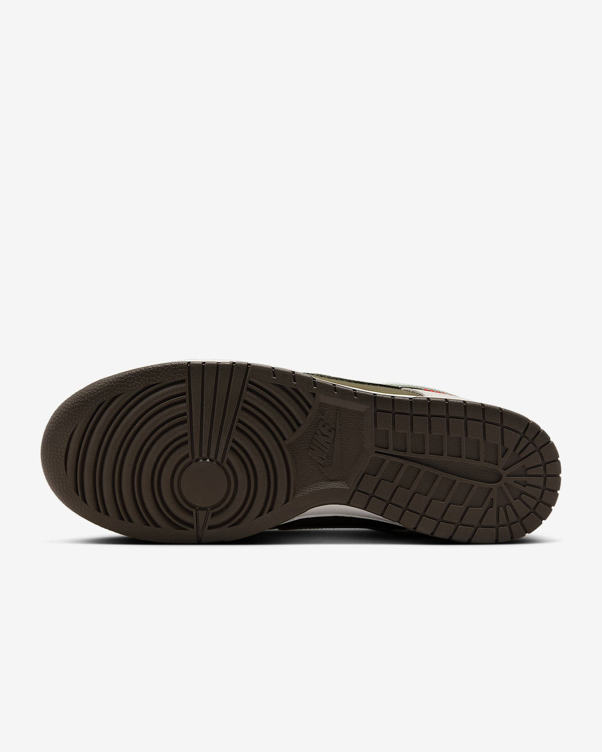 Nike Men's Dunk Low Retro Year Of The Snake Shoes - Medium Olive / Jade Horizon / Sail / Ironstone / University Red Nike