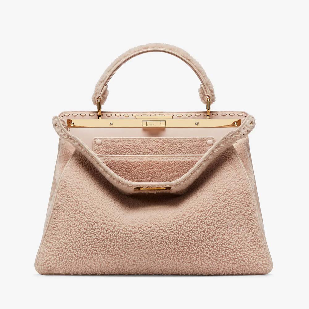 PEEKABOO ISEEU LARGE Pink Sheepskin Bag Fendi