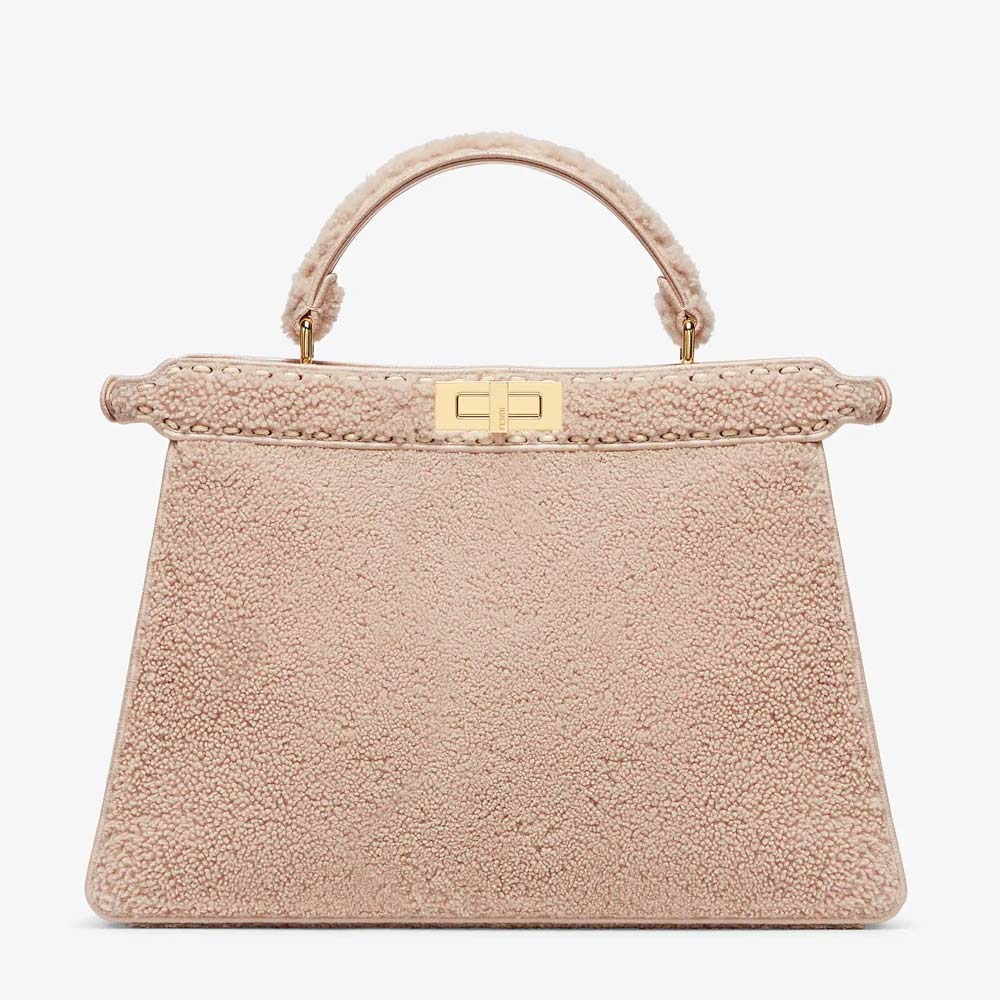 PEEKABOO ISEEU LARGE Pink Sheepskin Bag Fendi