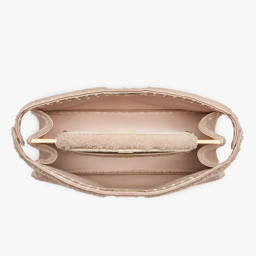 PEEKABOO ISEEU LARGE Pink Sheepskin Bag Fendi