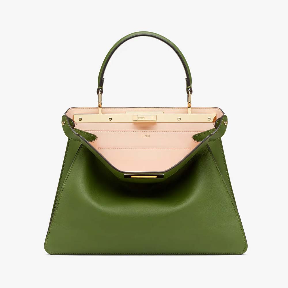 PEEKABOO ISEEU MEDIUM Green Leather Bag Fendi