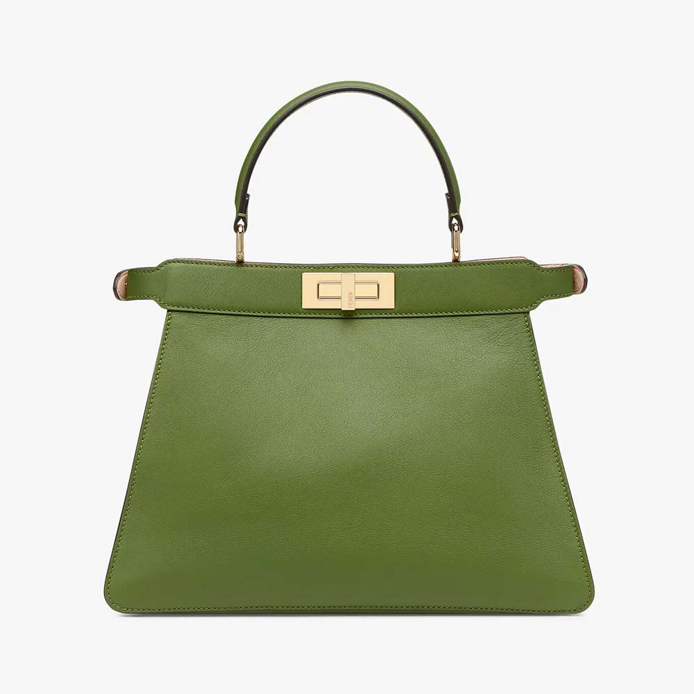 PEEKABOO ISEEU MEDIUM Green Leather Bag Fendi