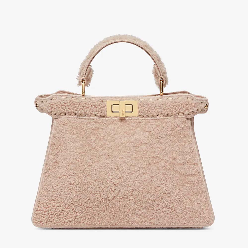 PEEKABOO ISEEU SMALL Pink Sheepskin Bag Fendi