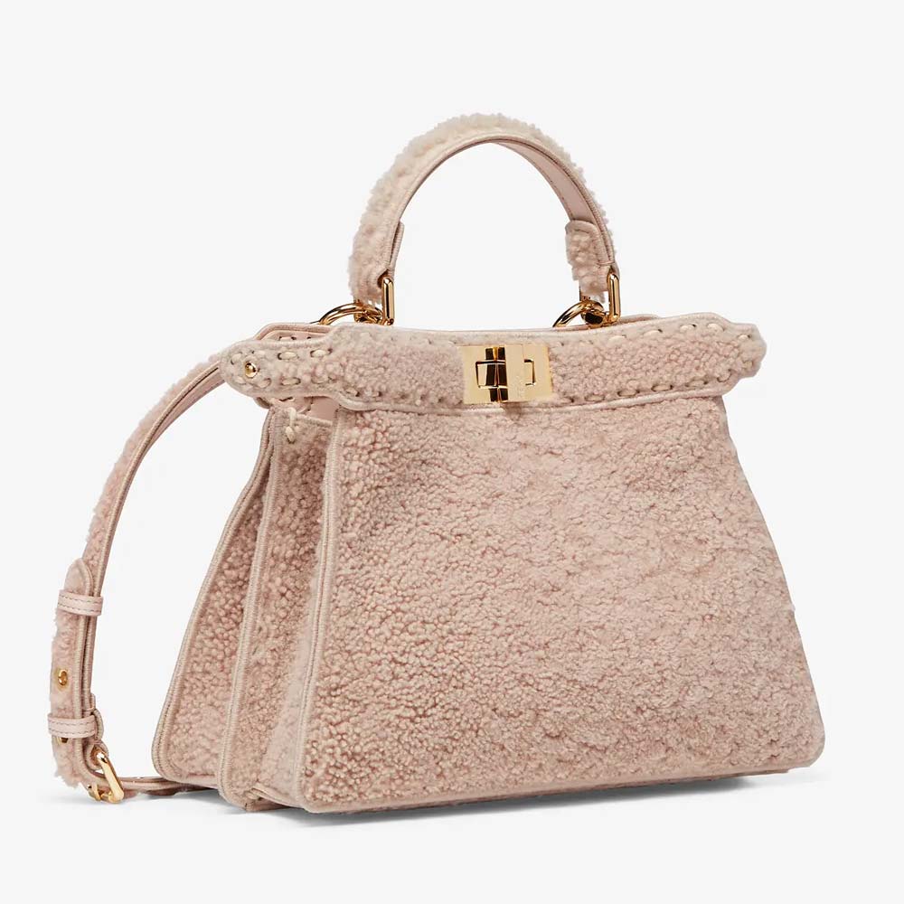PEEKABOO ISEEU SMALL Pink Sheepskin Bag Fendi