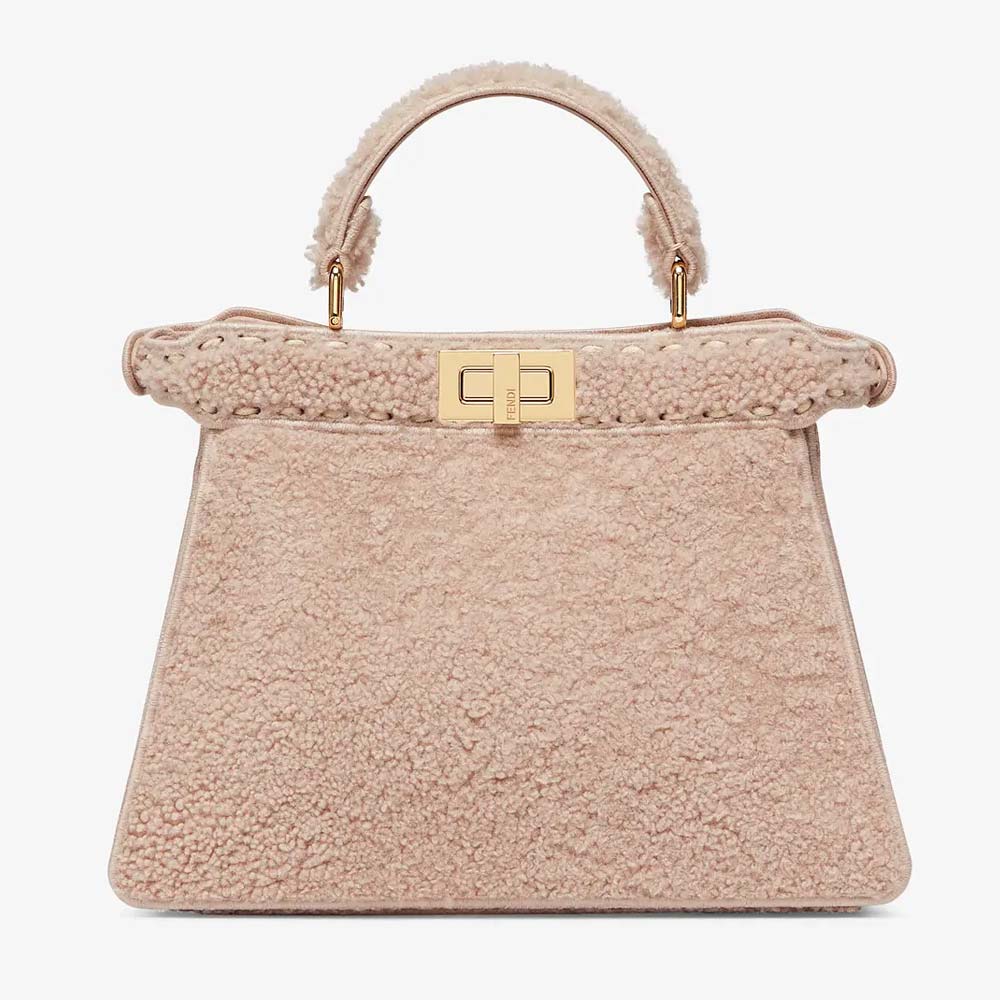 PEEKABOO ISEEU SMALL Pink Sheepskin Bag Fendi