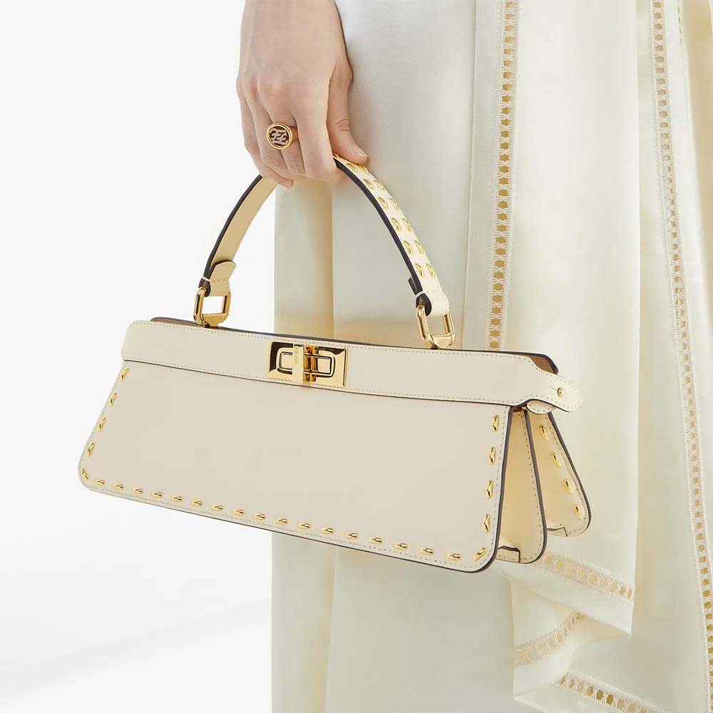 PEEKABOO ISEEU STRETCH White Leather Bag Fendi