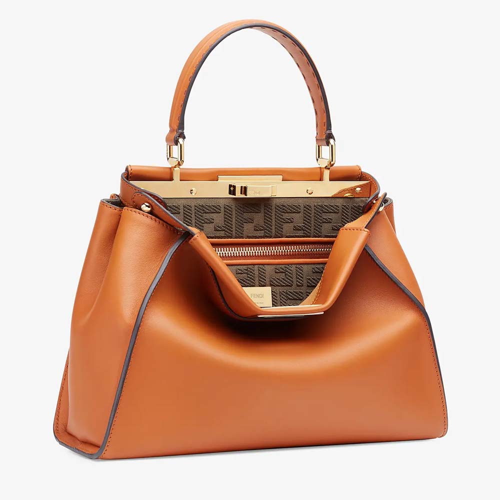 Peekaboo medium Brown Leather Bag Fendi