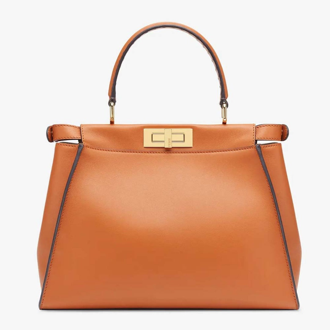 Peekaboo medium Brown Leather Bag Fendi
