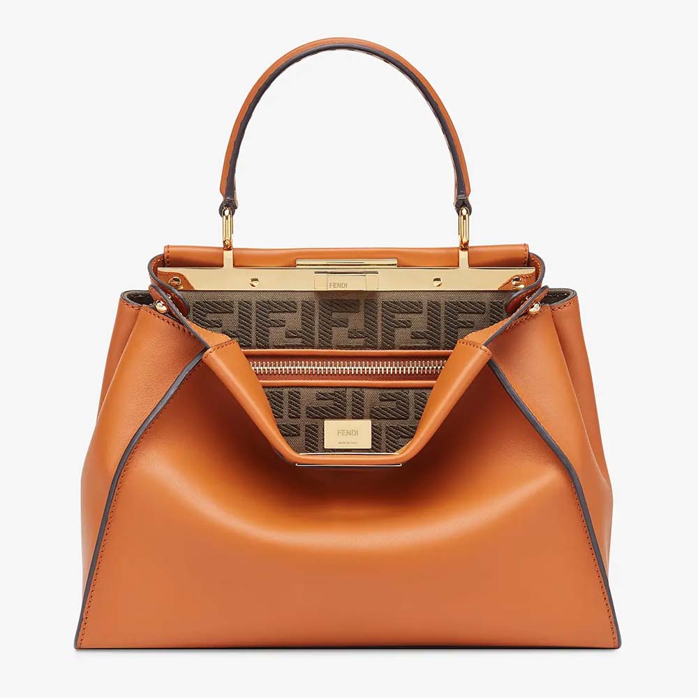 Peekaboo medium Brown Leather Bag Fendi