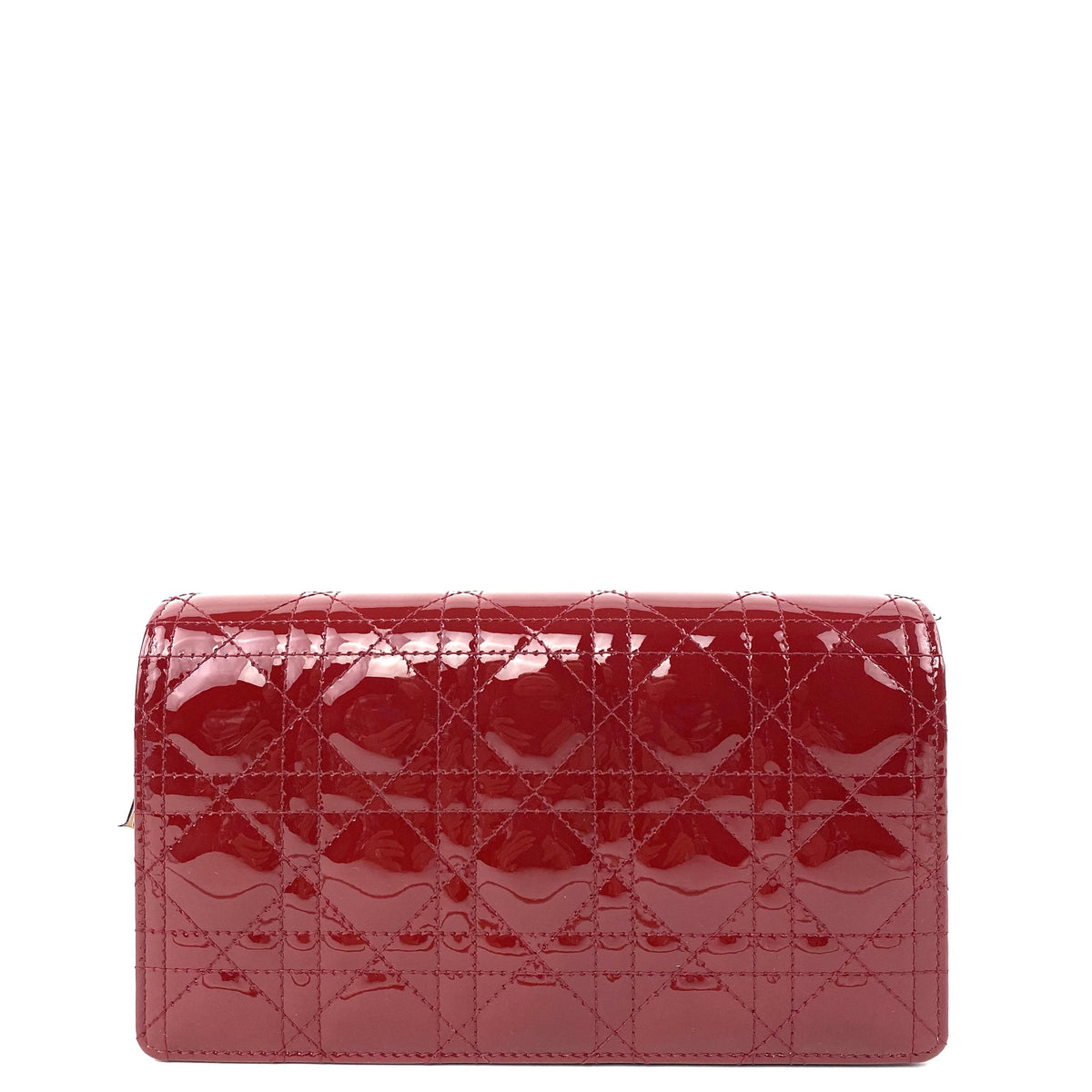 CHRISTIAN DIOR  Lady Dior Pouch Red Patent