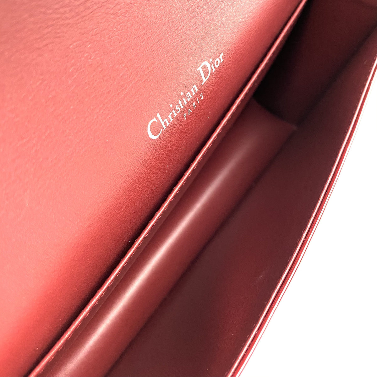 CHRISTIAN DIOR  Lady Dior Pouch Red Patent