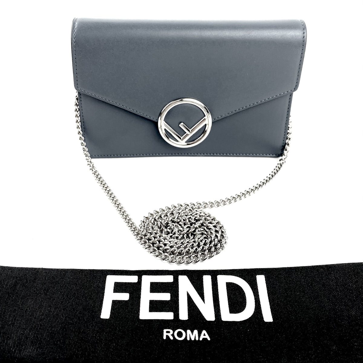 FENDI F Logo Wallet On Chain Fendi