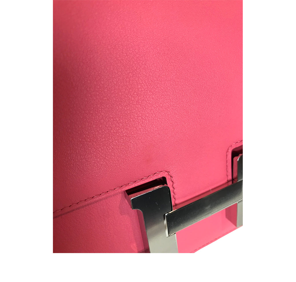 Hermès Constance 18 Bag Rose Azalee Swift PHW Crowned Bag