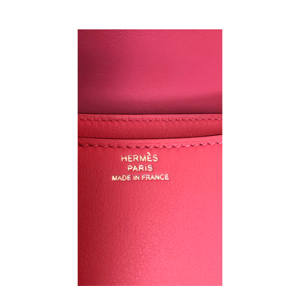 Hermès Constance 18 Bag Rose Azalee Swift PHW Crowned Bag