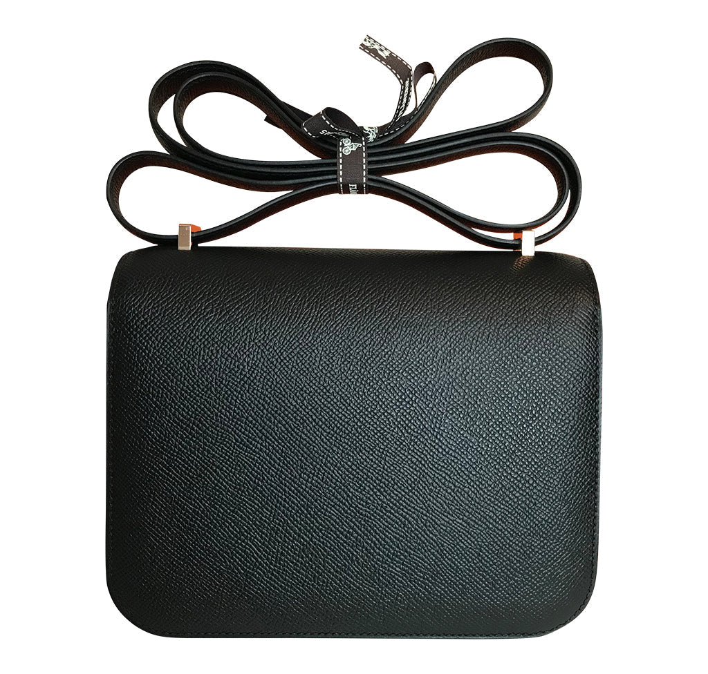 Hermès Constance Mini Bag Noir Epsom Rose Gold HW Crowned Bag