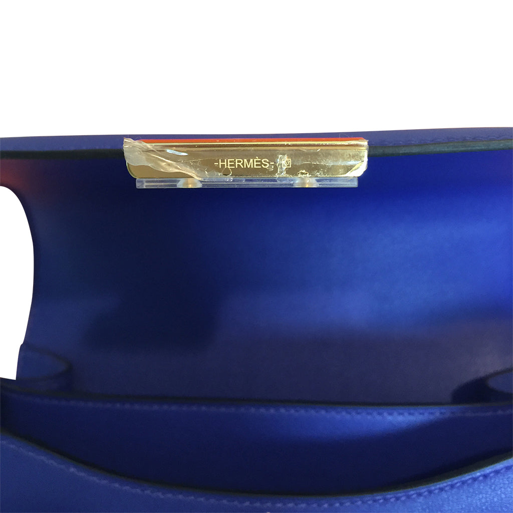 Hermès Constance Mini 18 Bleu Electrique Swift GHW Crowned Bag