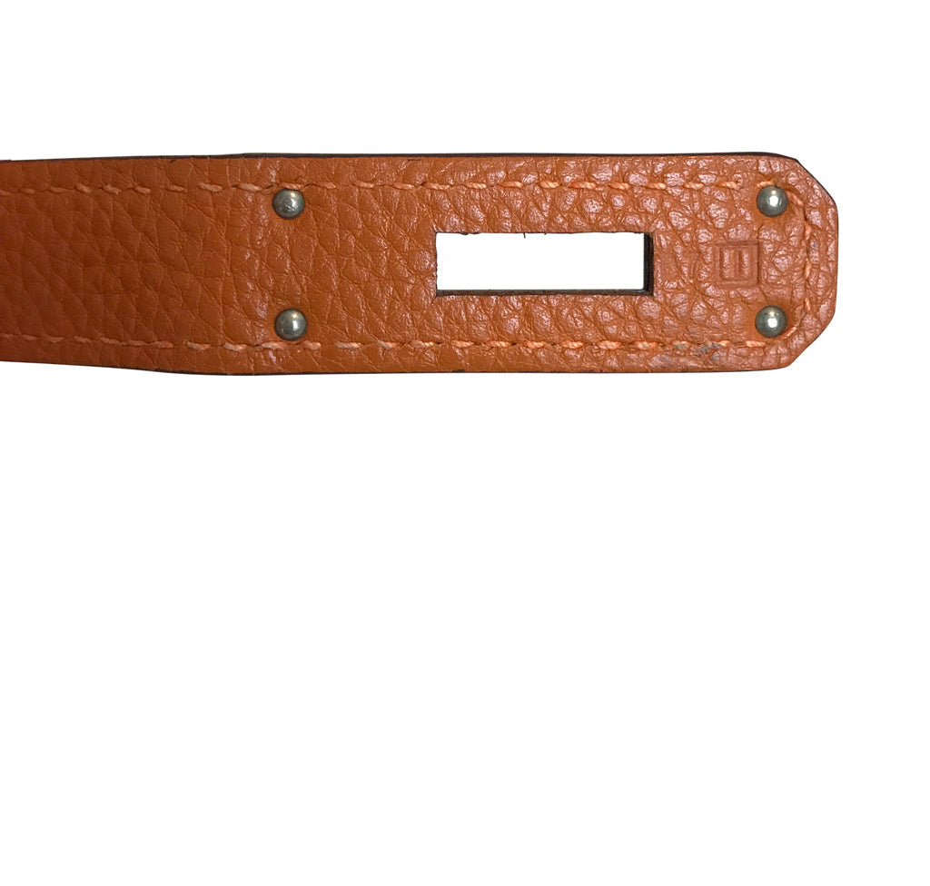 Hermès Birkin 30 Potiron Orange Togo PHW Crowned Bag