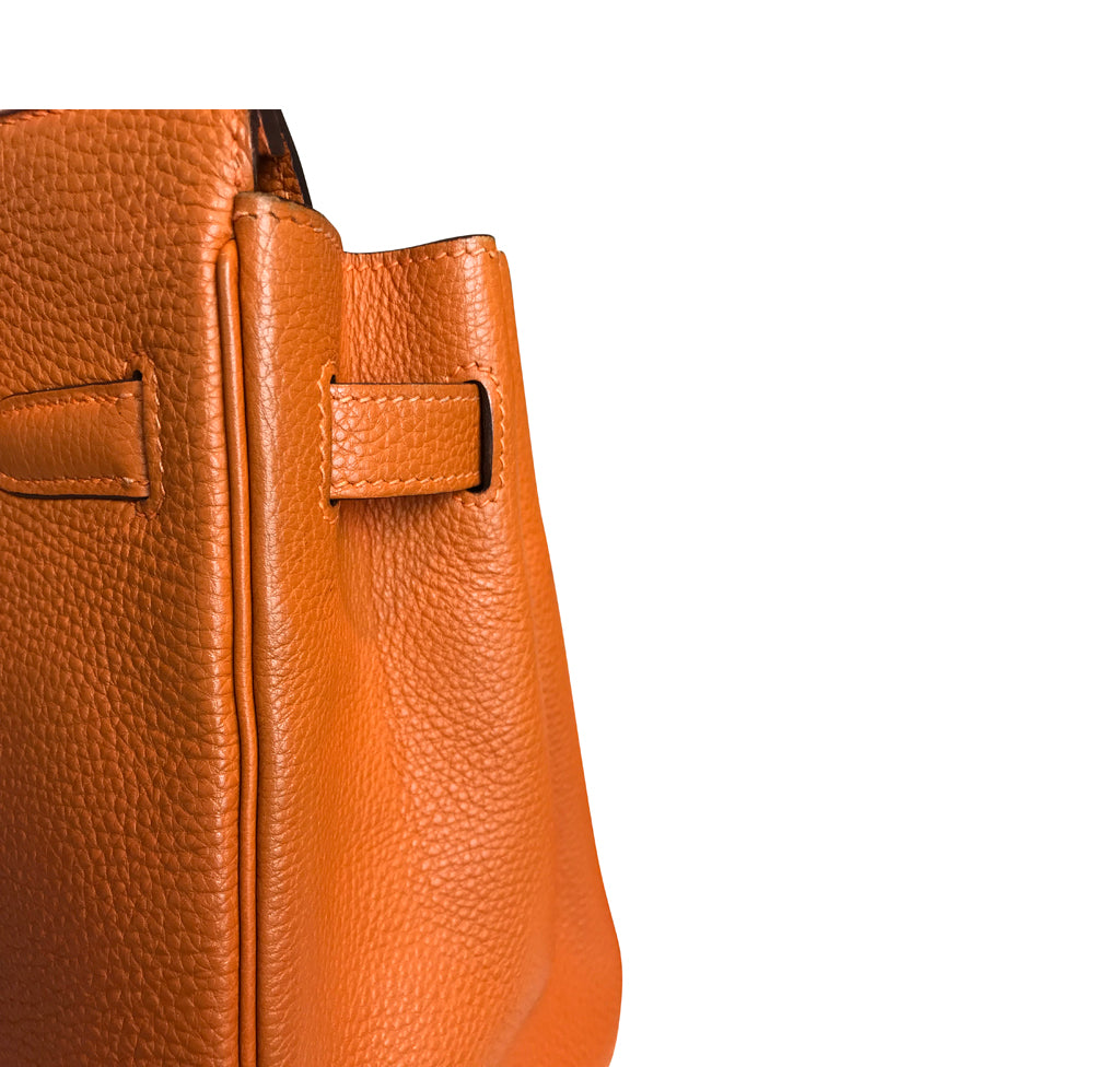 Hermès Birkin 30 Potiron Orange Togo PHW Crowned Bag