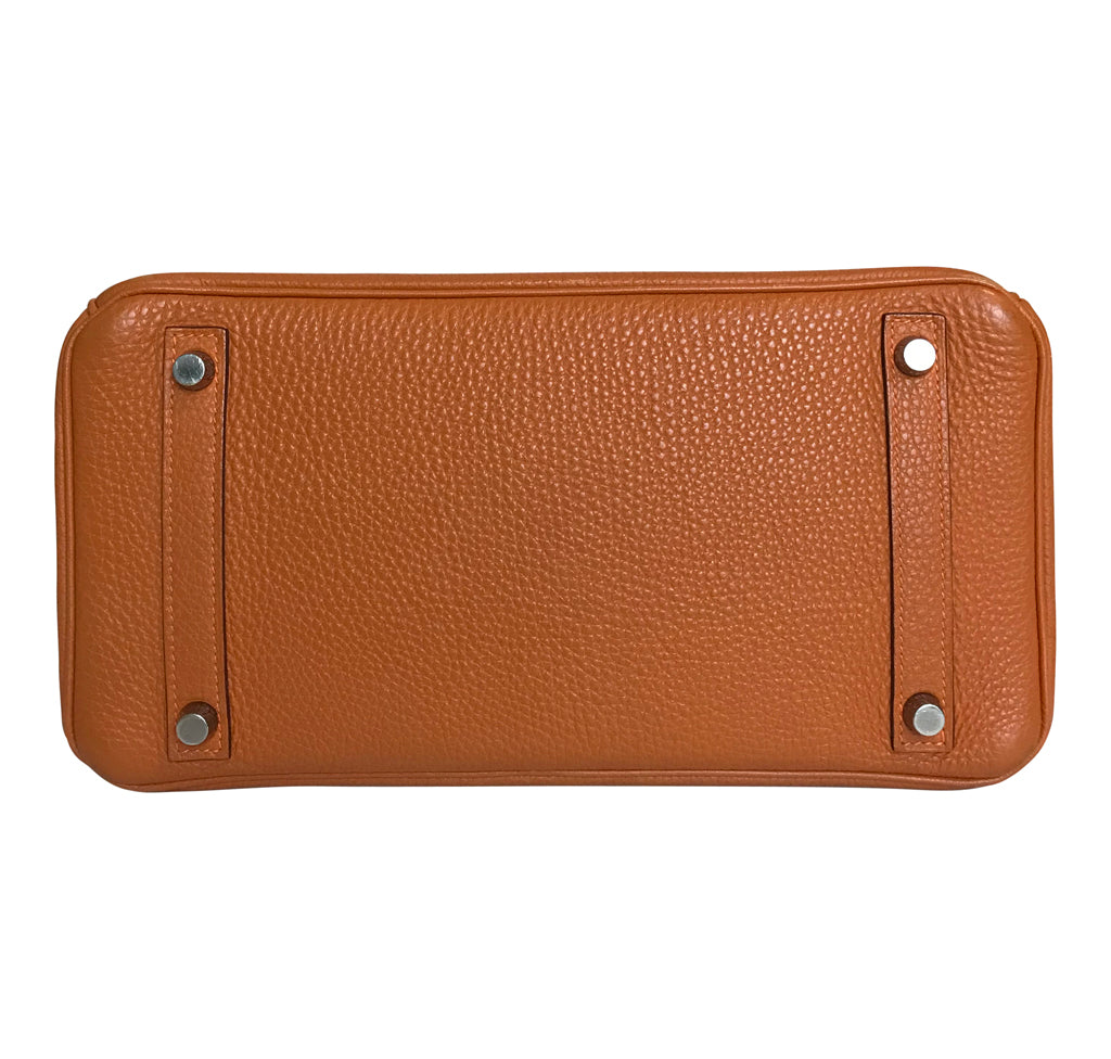 Hermès Birkin 30 Potiron Orange Togo PHW Crowned Bag