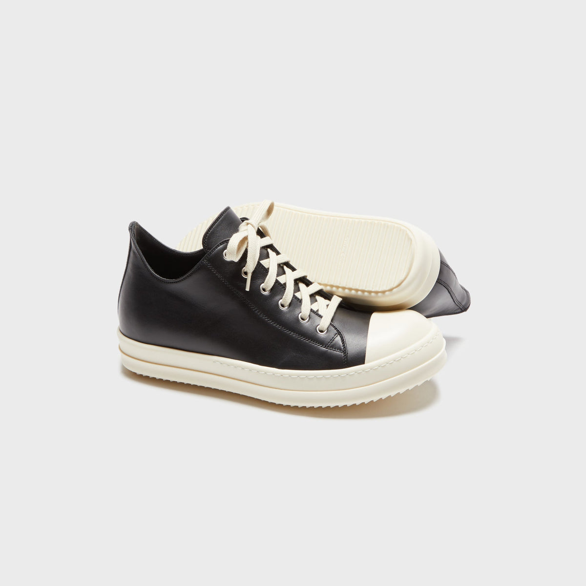 Rick Owens WMNS Low Sneaks - Black / Milk Rick Owens