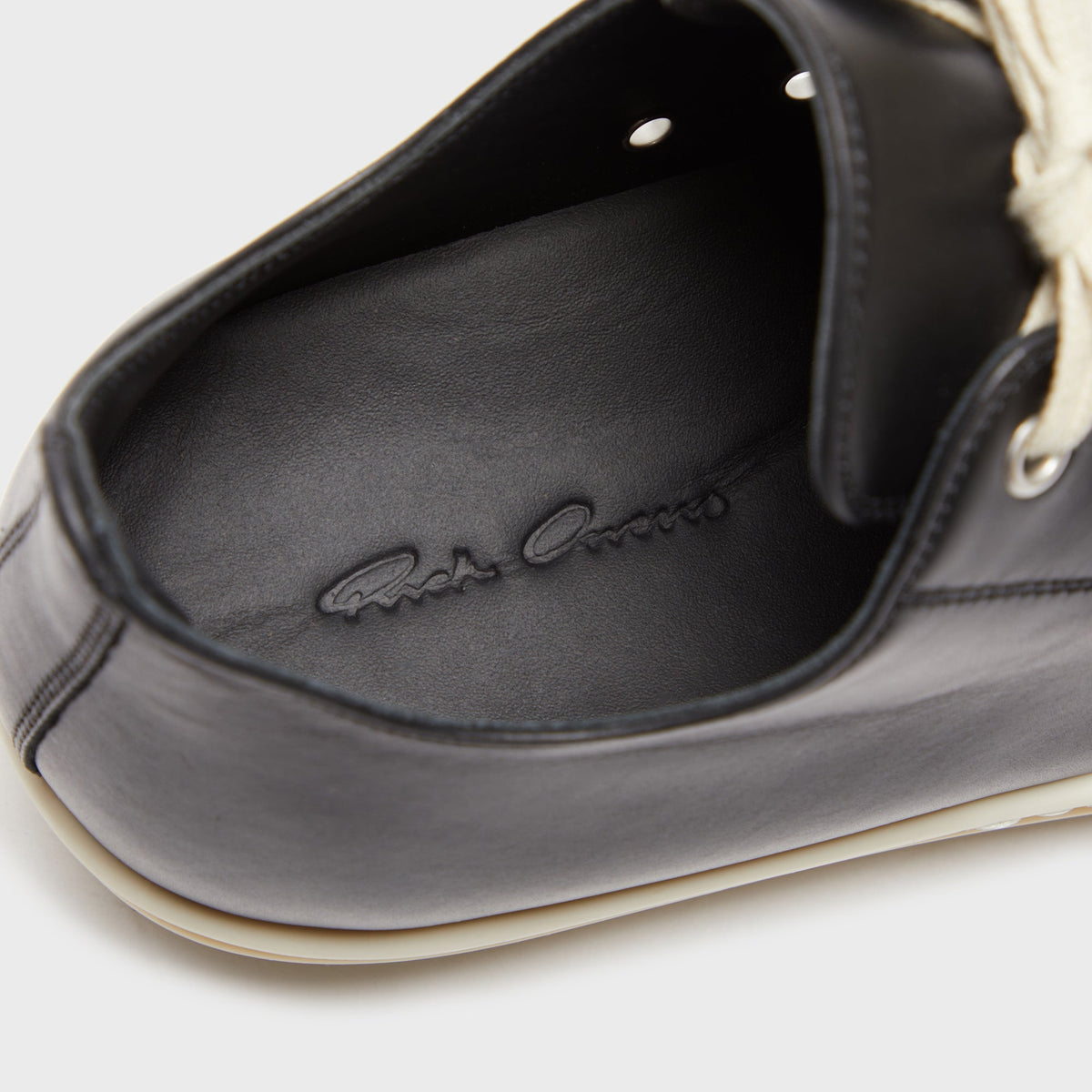 Rick Owens Low Sneaks - Black / Milk Rick Owens