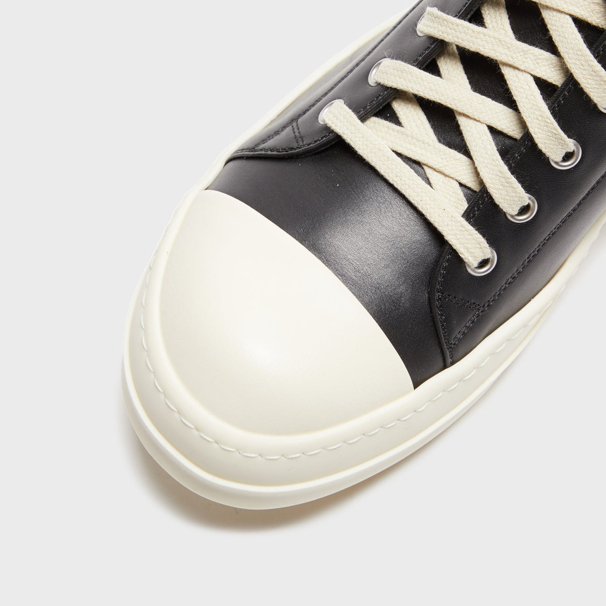 Rick Owens Low Sneaks - Black / Milk Rick Owens