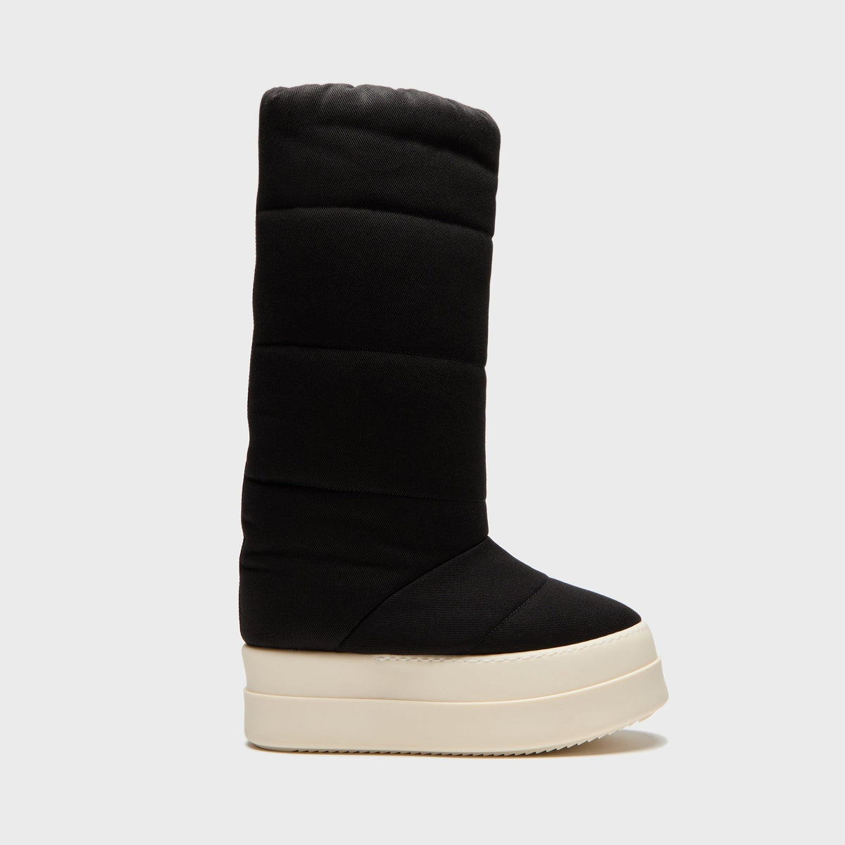 Rick Owens WMNS DRKSHDW Mega Bumper Knee High Lunar Boots - Black / Milk Rick Owens
