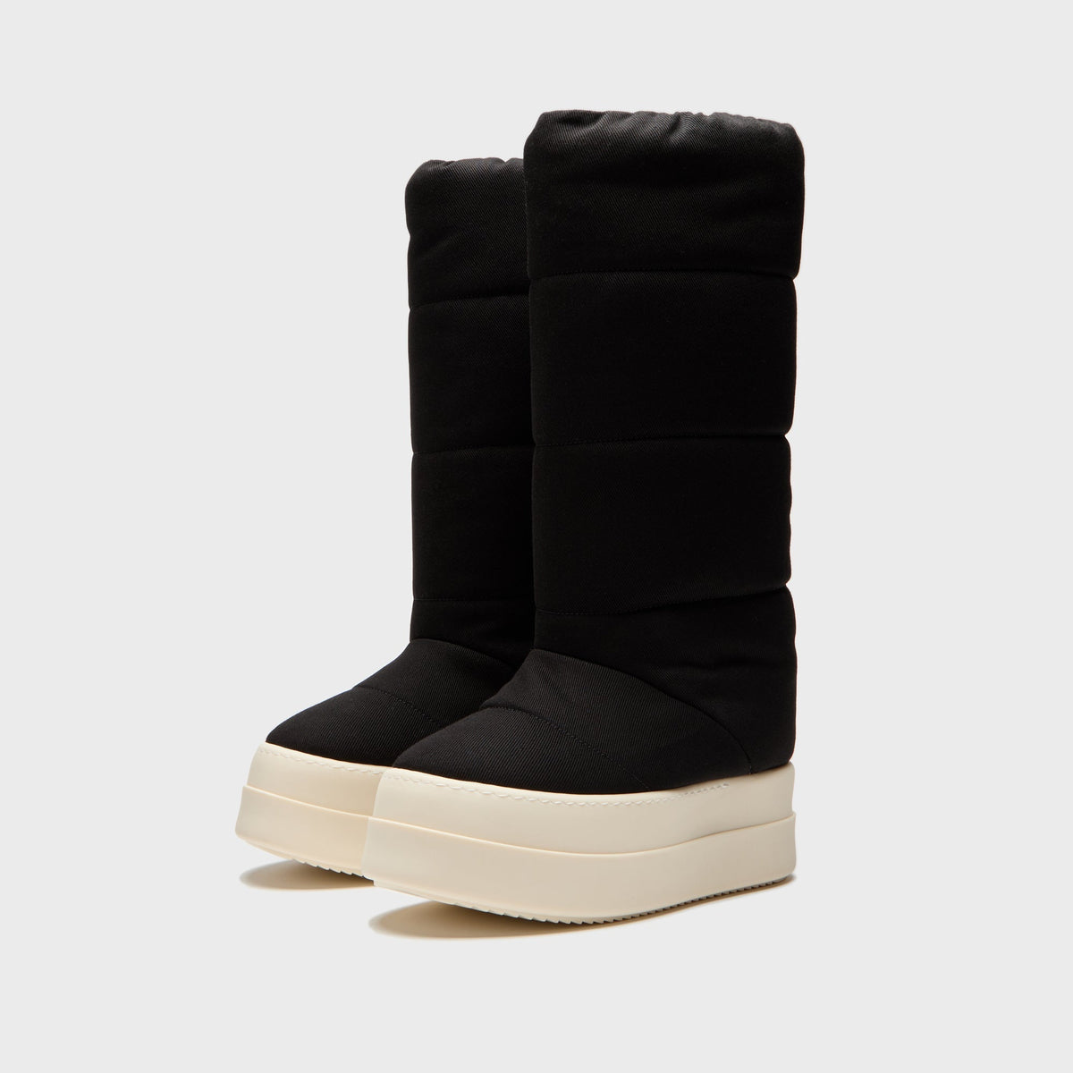 Rick Owens WMNS DRKSHDW Mega Bumper Knee High Lunar Boots - Black / Milk Rick Owens
