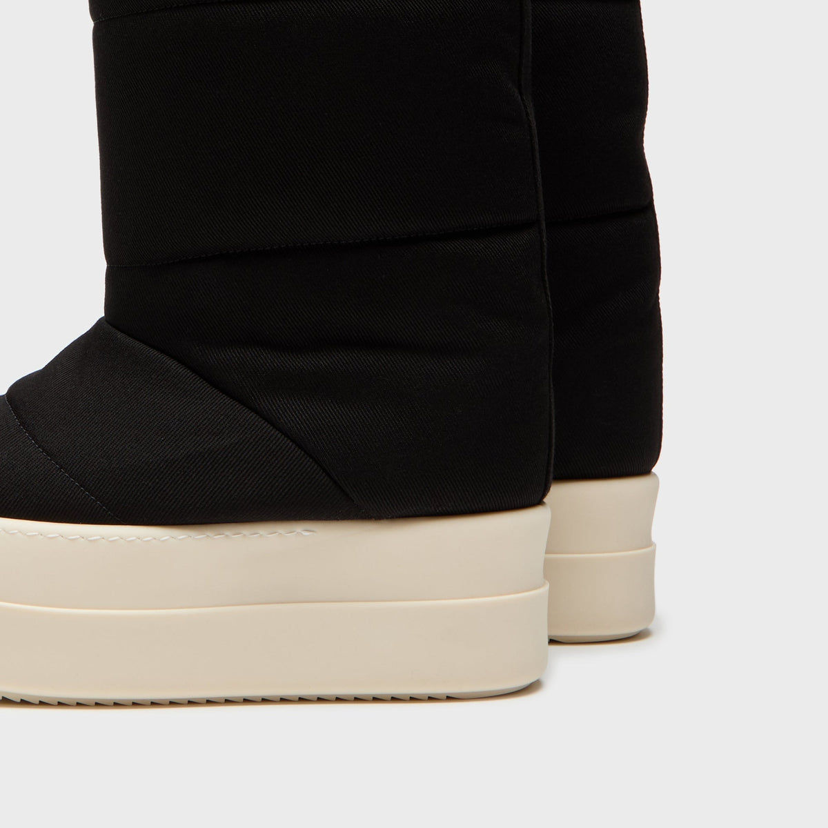Rick Owens WMNS DRKSHDW Mega Bumper Knee High Lunar Boots - Black / Milk Rick Owens