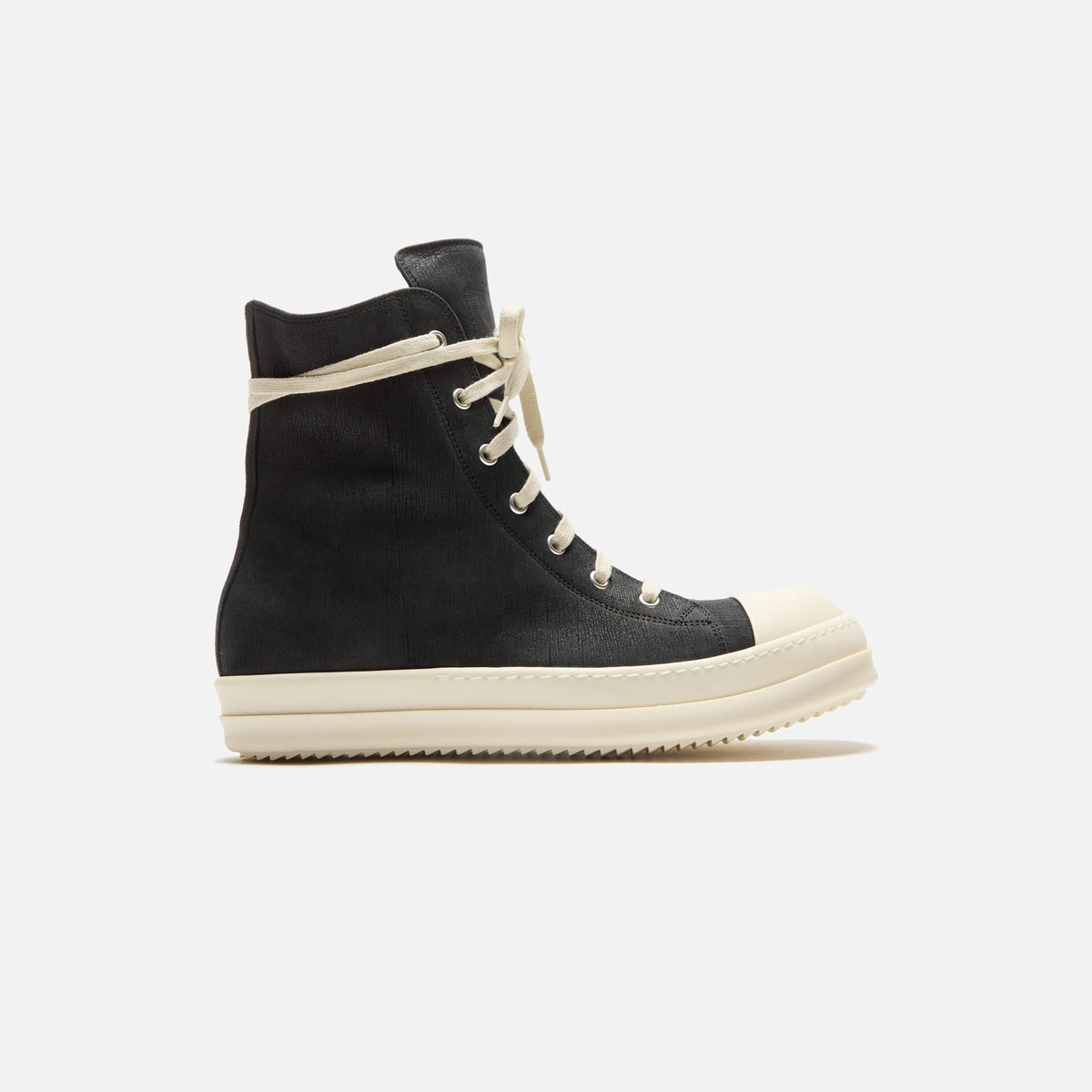 Rick Owens Sneakers - Scarpe In Pelle / Black / Milk / Milk Rick Owens