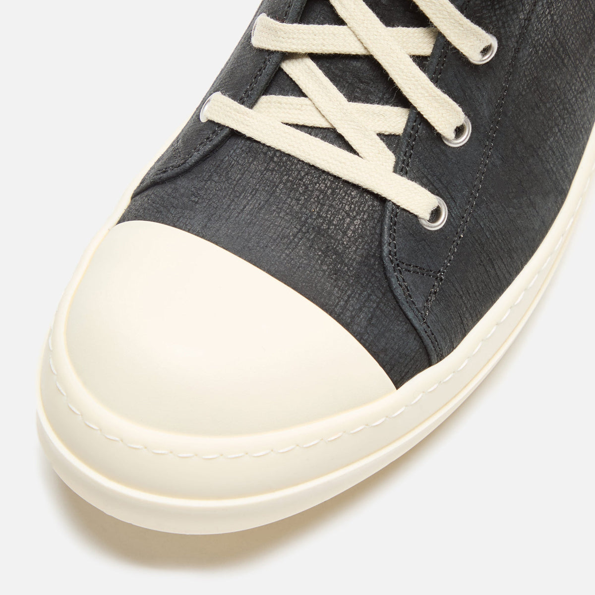 Rick Owens Sneakers - Scarpe In Pelle / Black / Milk / Milk Rick Owens