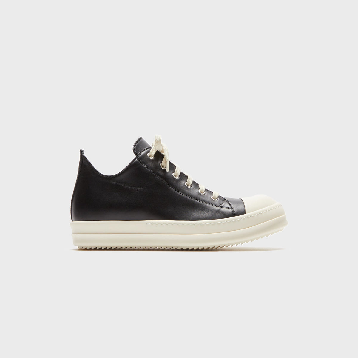 Rick Owens Scarpe Pelle Low Sneakers - Black / Milk / Milk Rick Owens